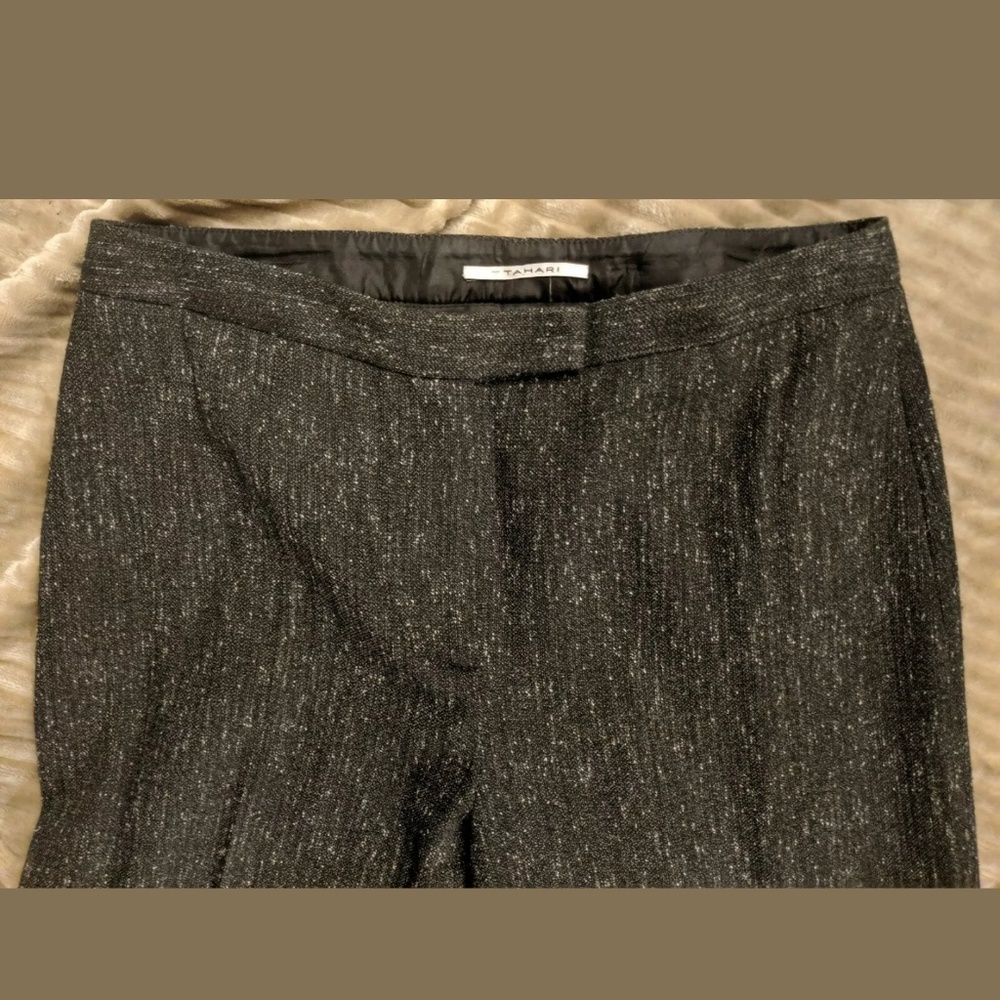 T Tahari grey melange pants 6